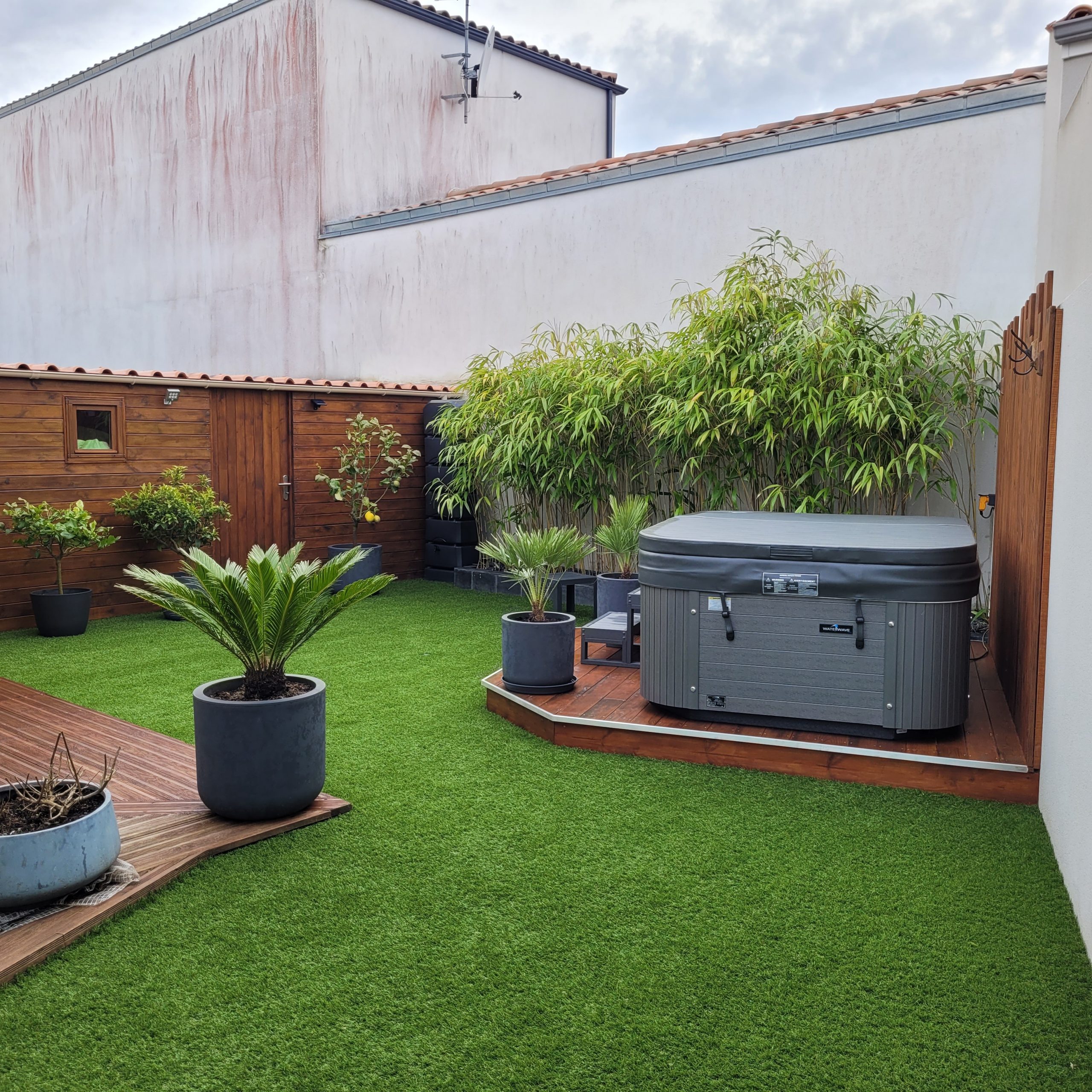 gazon synthétique en hiver