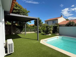 Installation de gazon synthétique
