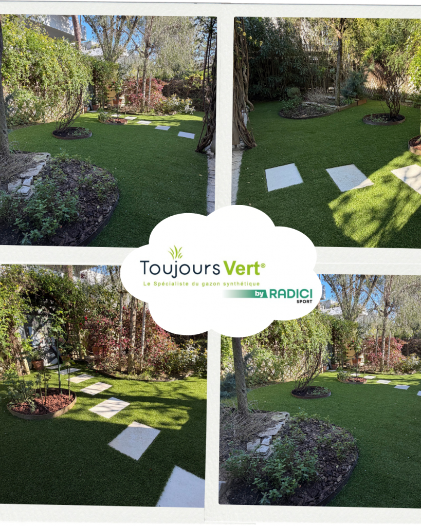 Pose gazon synthétique Montpellier aménagement extérieur