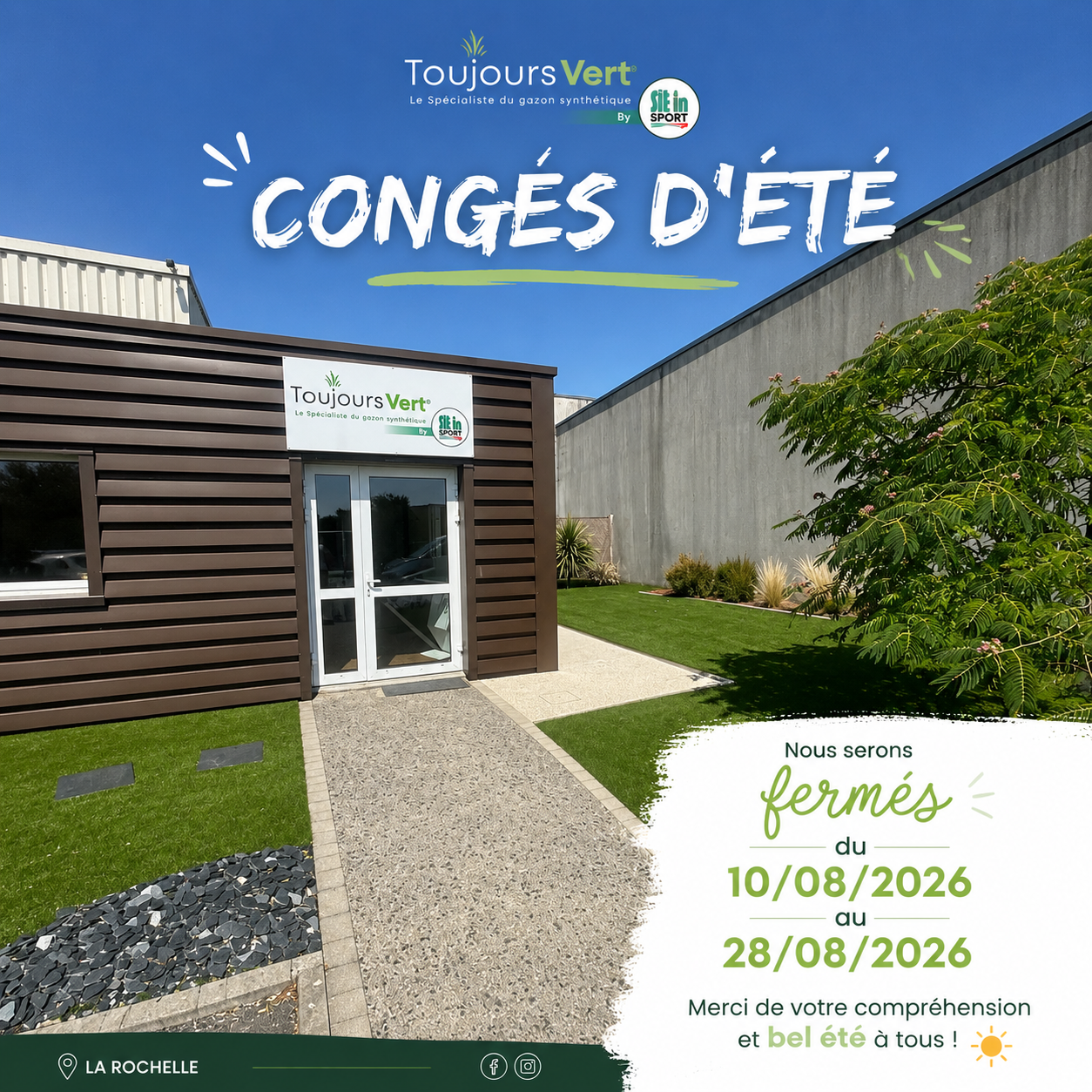 Fermeture estivale de Toujours Vert 17